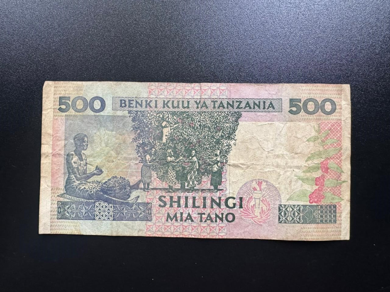 Tanzania 500, 5000, 10 000 Shillings Banknotes 1997 Old Circulated Paper Bank Bills 3Pcs/Lot