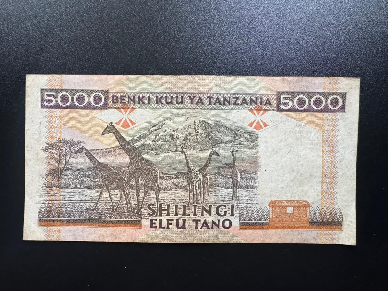 Tanzania 500, 5000, 10 000 Shillings Banknotes 1997 Old Circulated Paper Bank Bills 3Pcs/Lot