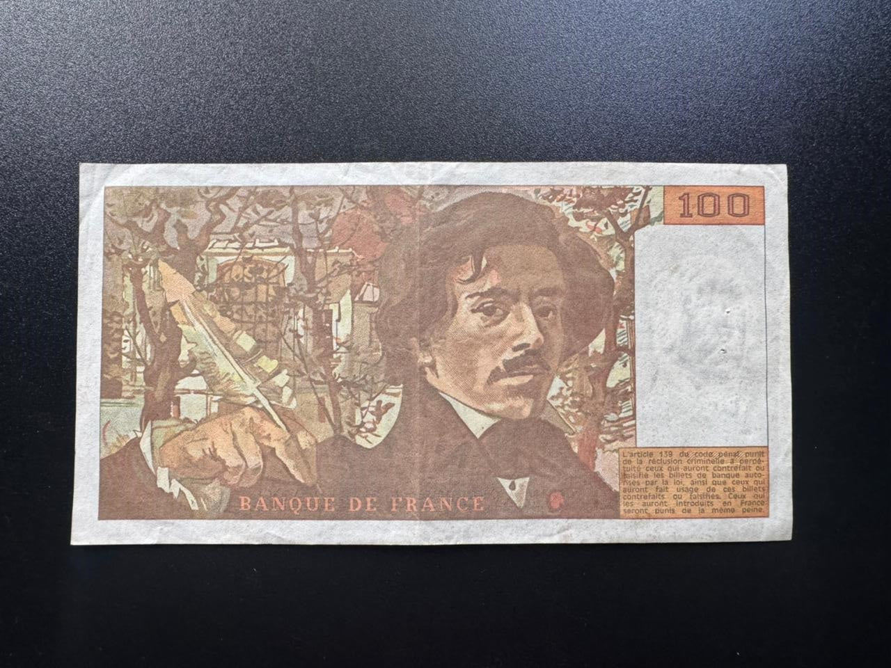 France 100 Franc Banknote 1993 old VF-Circulated Paper Money Bank Bill P-158