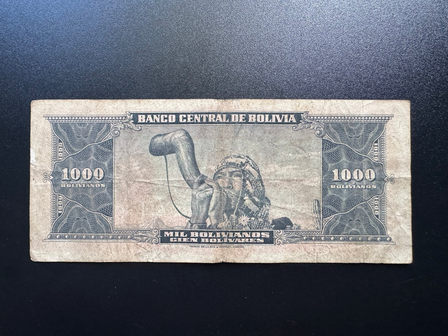 Bolivia 1000 Bolivianos Banknote 1945 old Circulated Paper Bank Bills P-149(1)