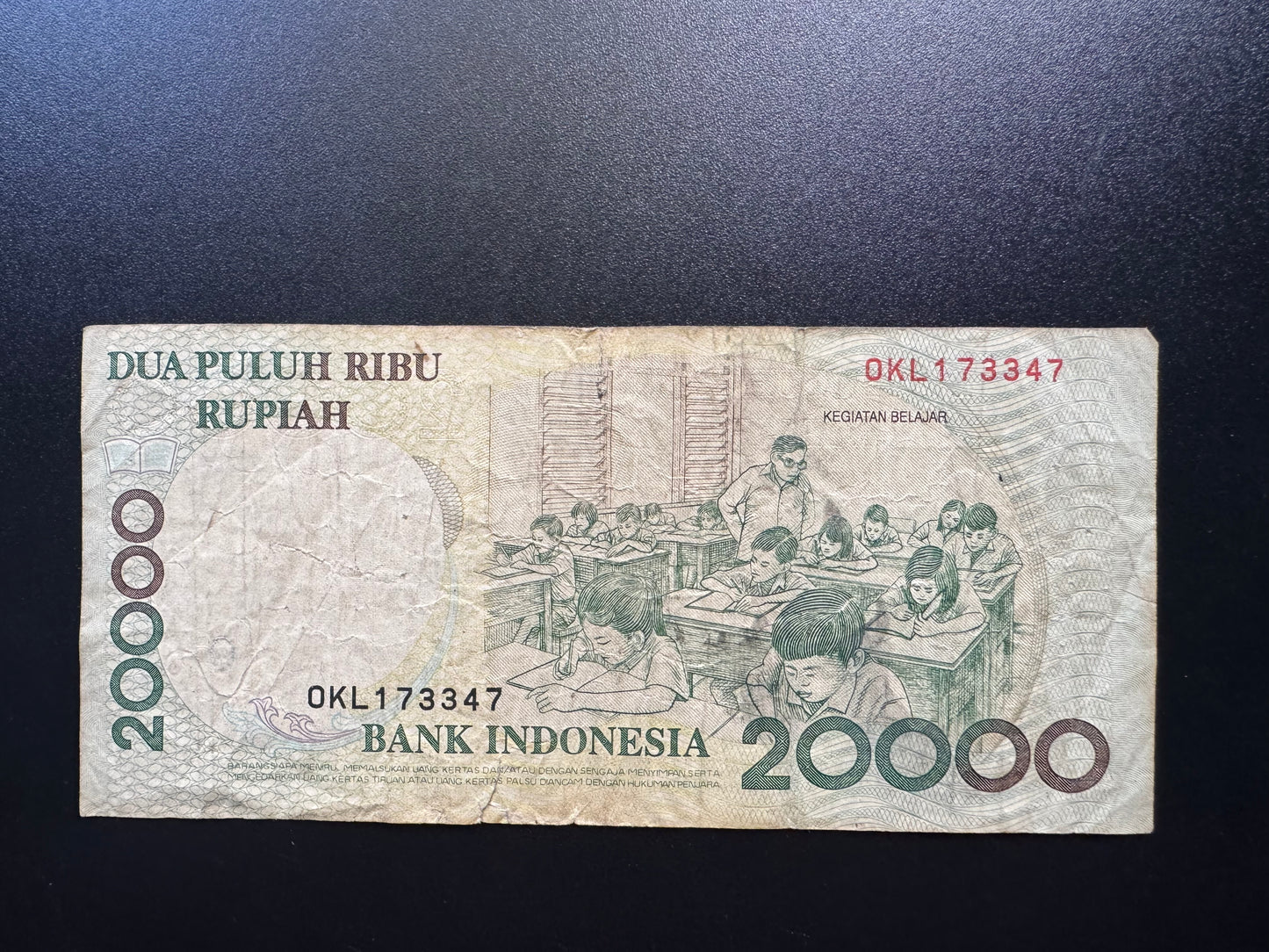 Indonesia 20000 Rupiah Banknote 1998 Old Circulated Paper Money Bills p-138