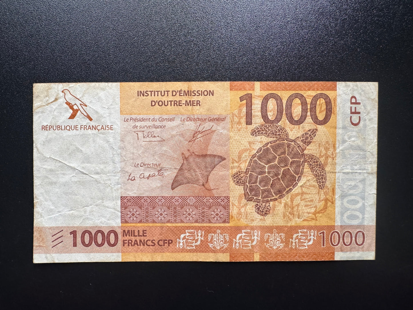 French Pacific Territory 1000 Francs Banknote 2014 CFP Bill Paper Note P-6(2)