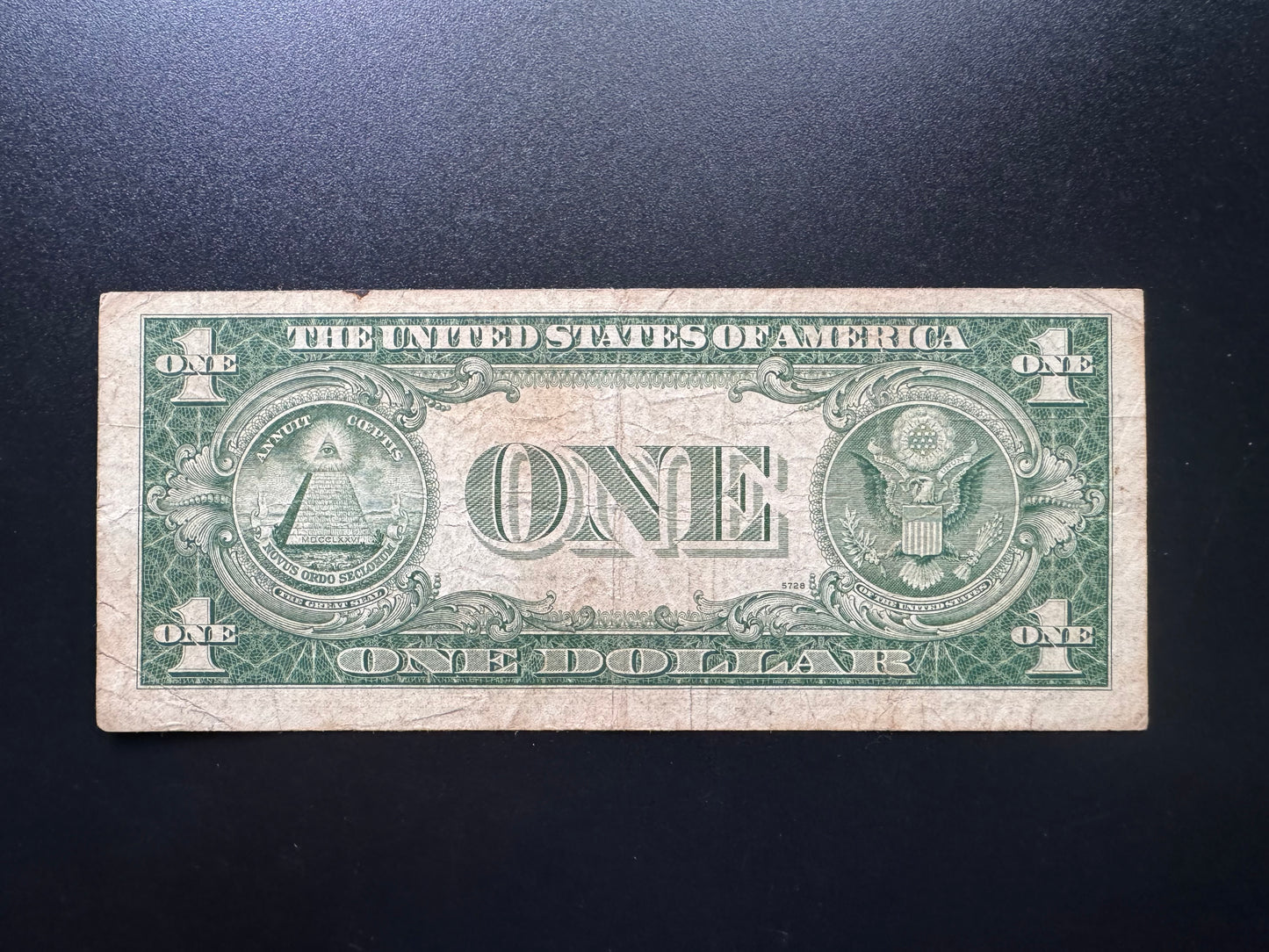 USA US $1 Dollar 1935-E SILVER CERTIFICATE Top Edge Printing Error Rare Banknote