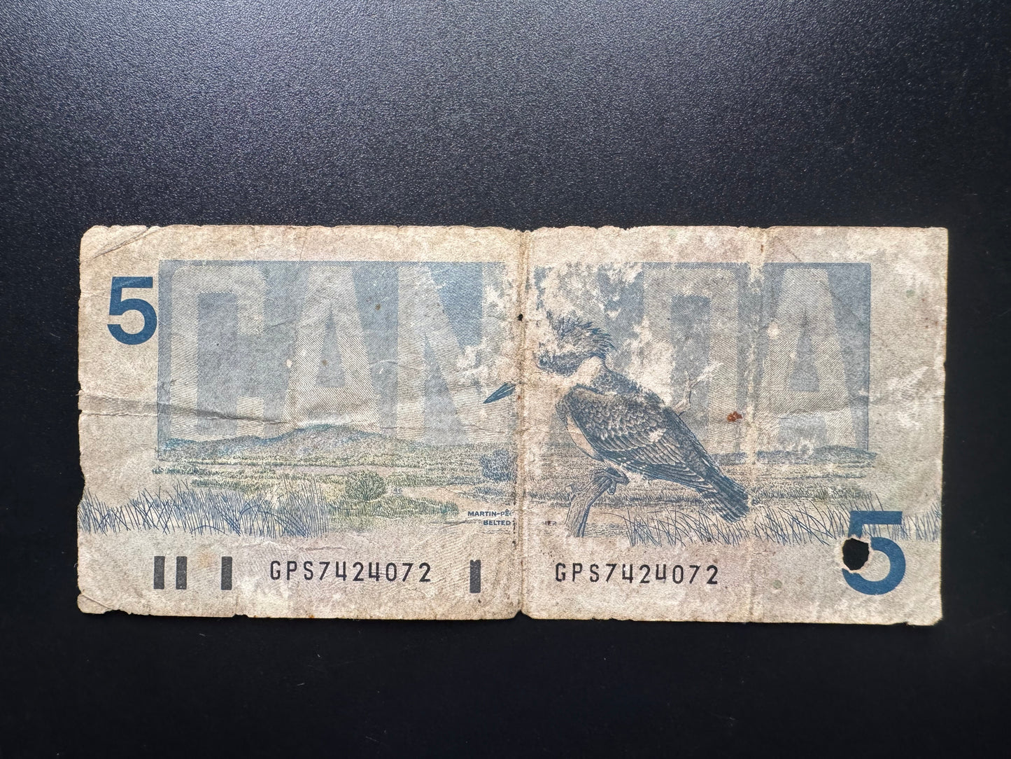 Canada 5 Dollars Banknote 1986 old Circulated CAD Paper Money Bank Bill