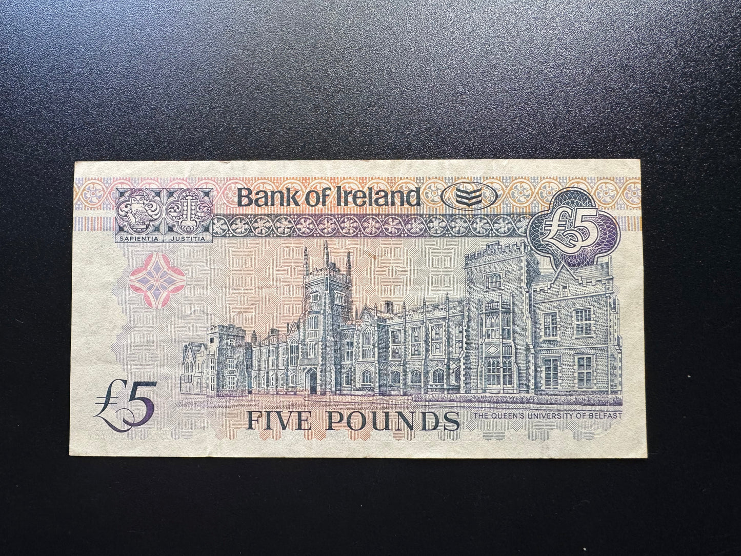 North Ireland 5 Pounds Banknote 2003 Old VF Paper Money Bank Bills P-79