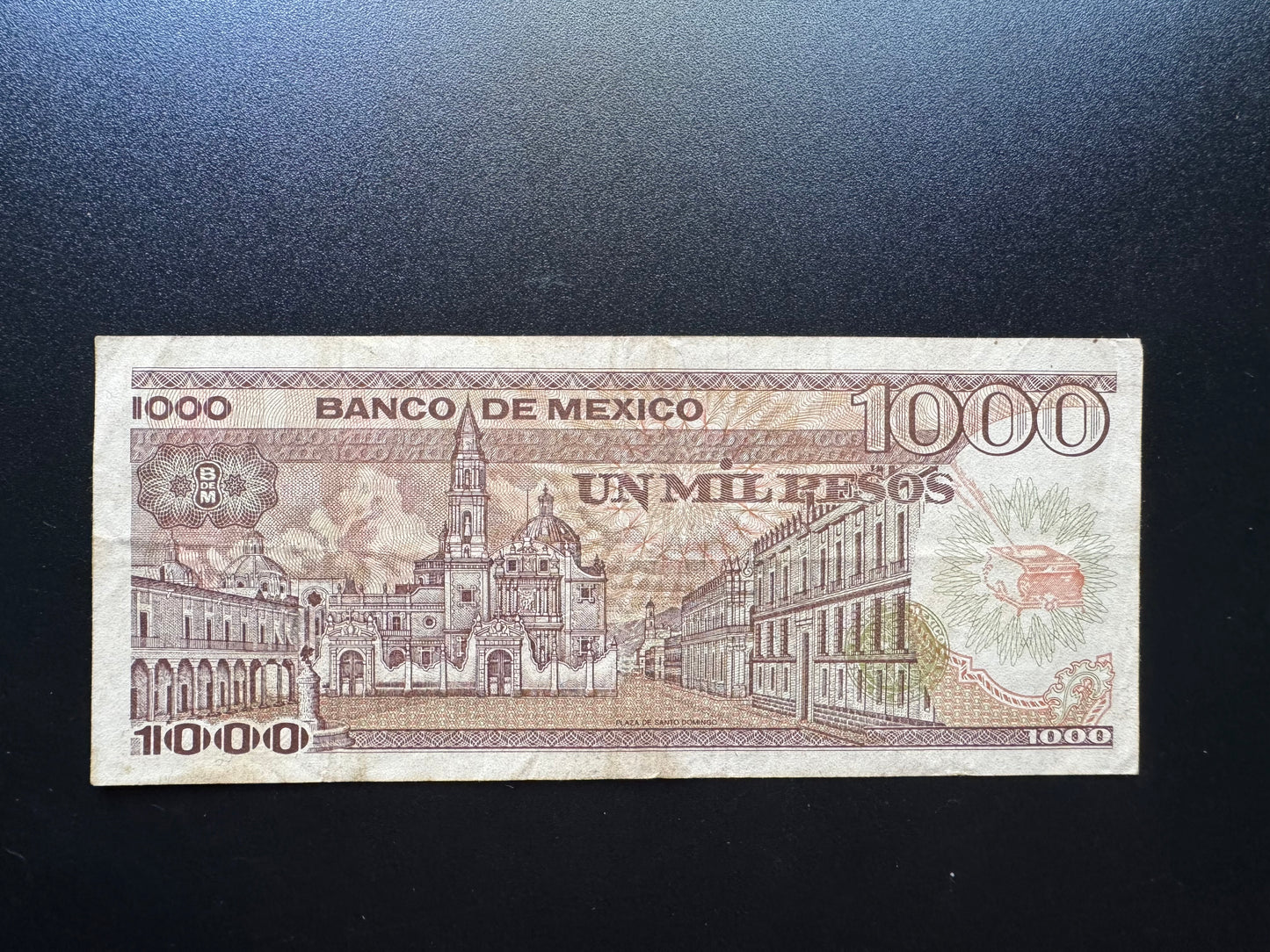 Mexico 1000 Pesos Banknote 1984 Old VF Paper Money Bank Bill P-80b