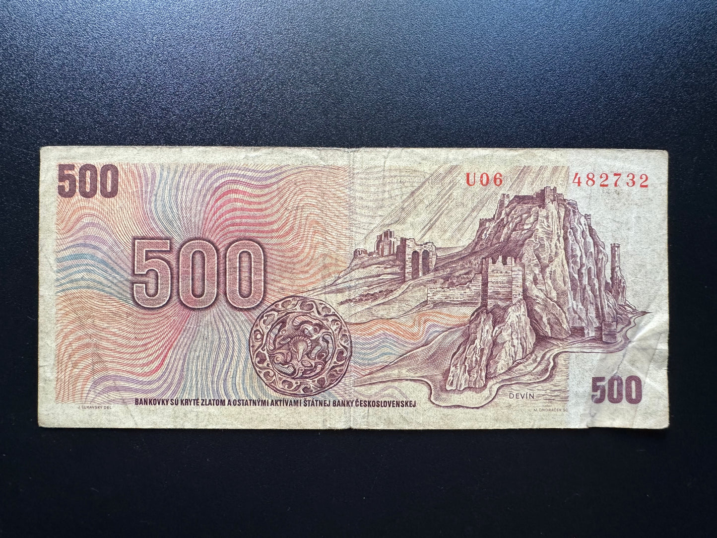 Czechoslovakia 500 Koruna Banknote 1973 old Circulated Paper Bank Bill P-93a