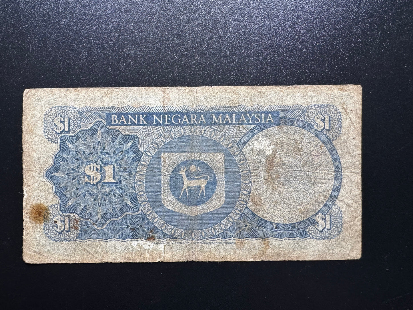 Malaysia 1 Ringgit Banknote 1967-1972 Old Circulated 1st Issues Bank Bill P-1