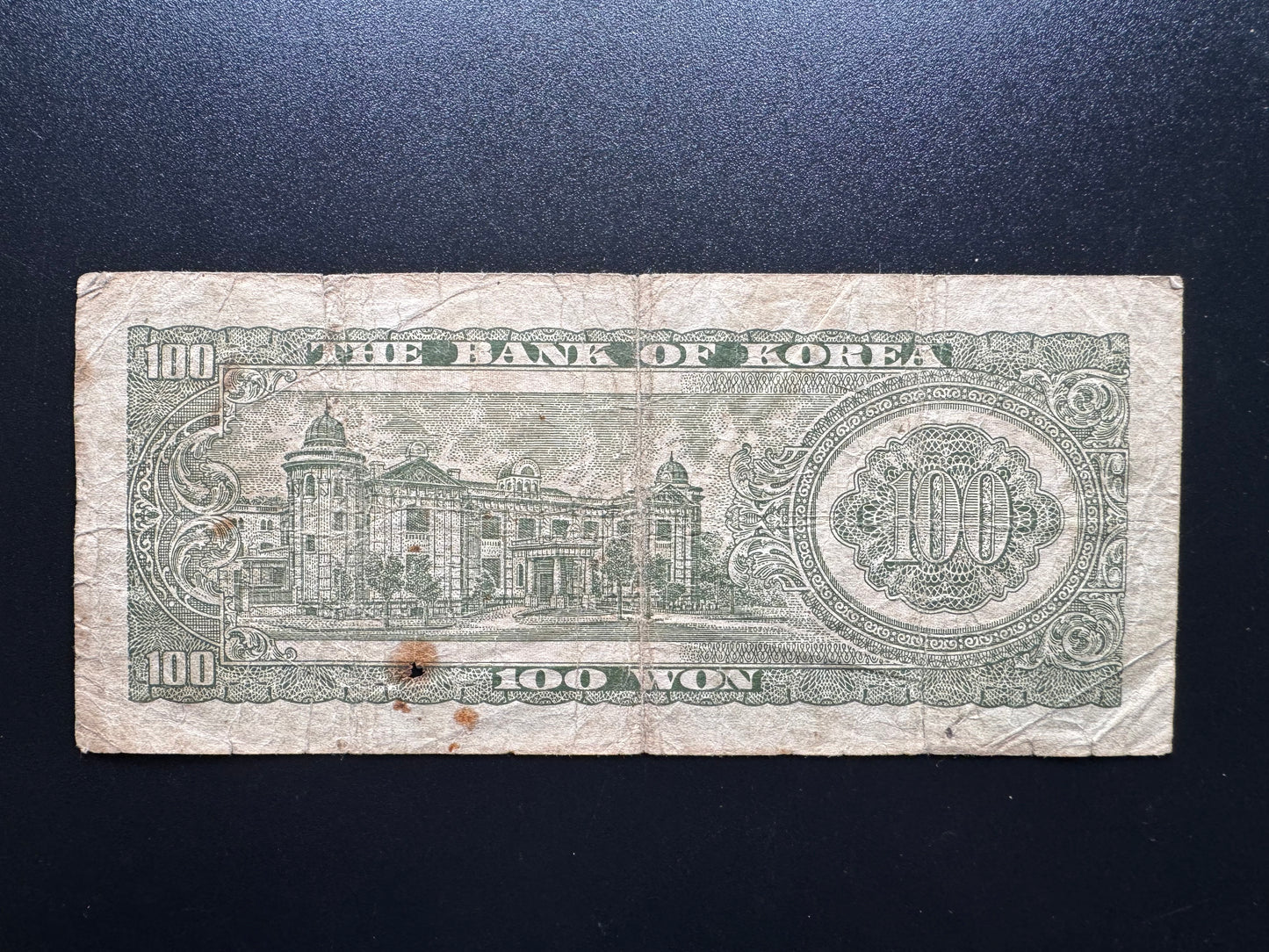 South Korea 100 Won Banknote 1965 Old Circulated Paper Money Bank Bill p-38