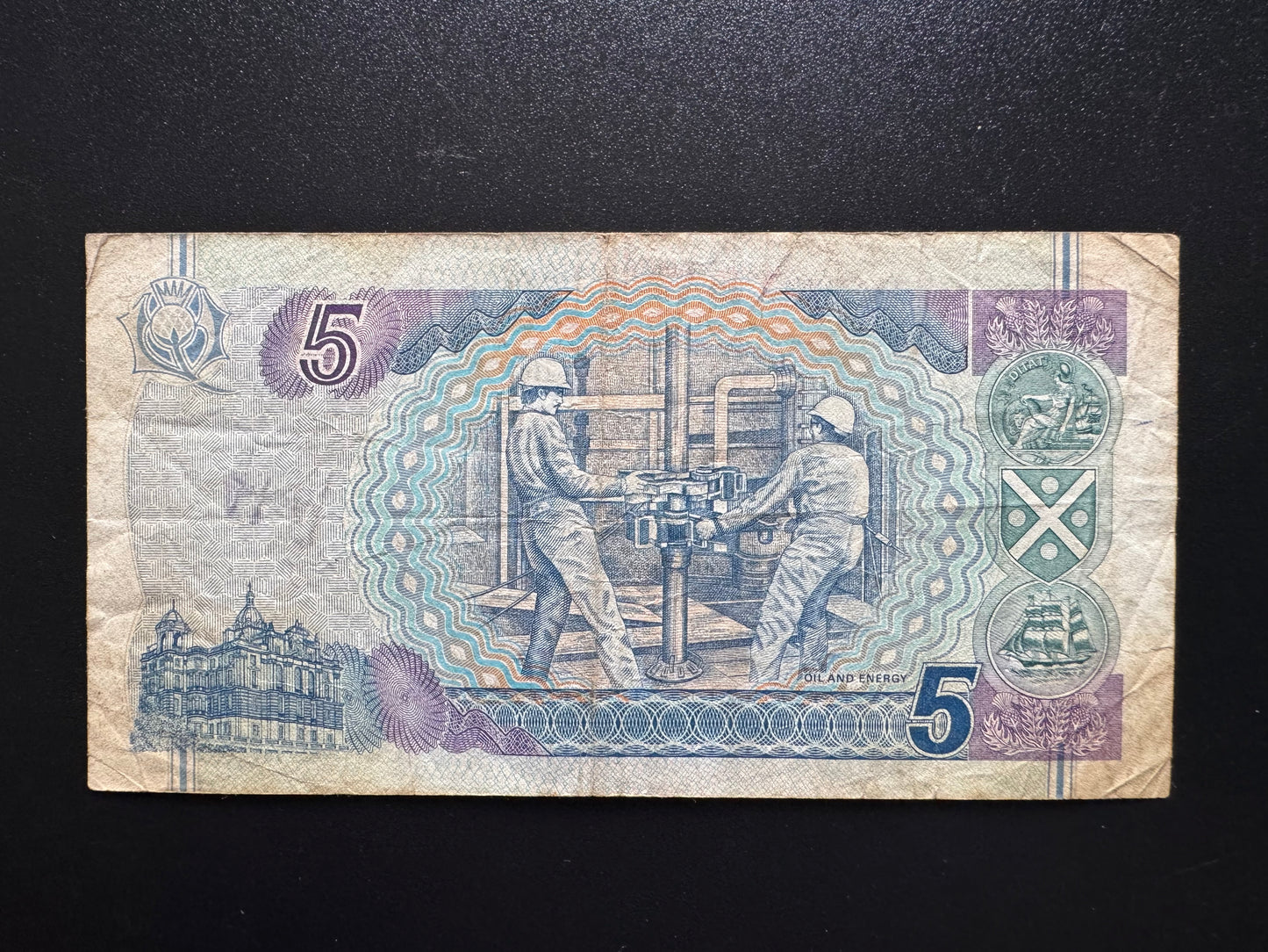 Bank of Scotland 5 Pounds Banknote 2006 Old Circulated Paper Bank Bill P-119e