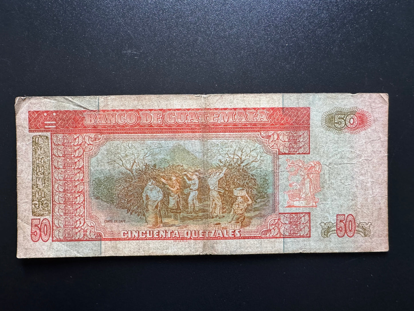 Guatemala 50 Quetzal Banknote 2006 Old Circulated Bank Bills P-113