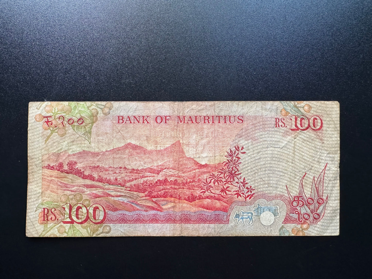 Mauritius 100 Rupees Banknote 1986 Vintage Circulated Paper Money Bank Bill P-38