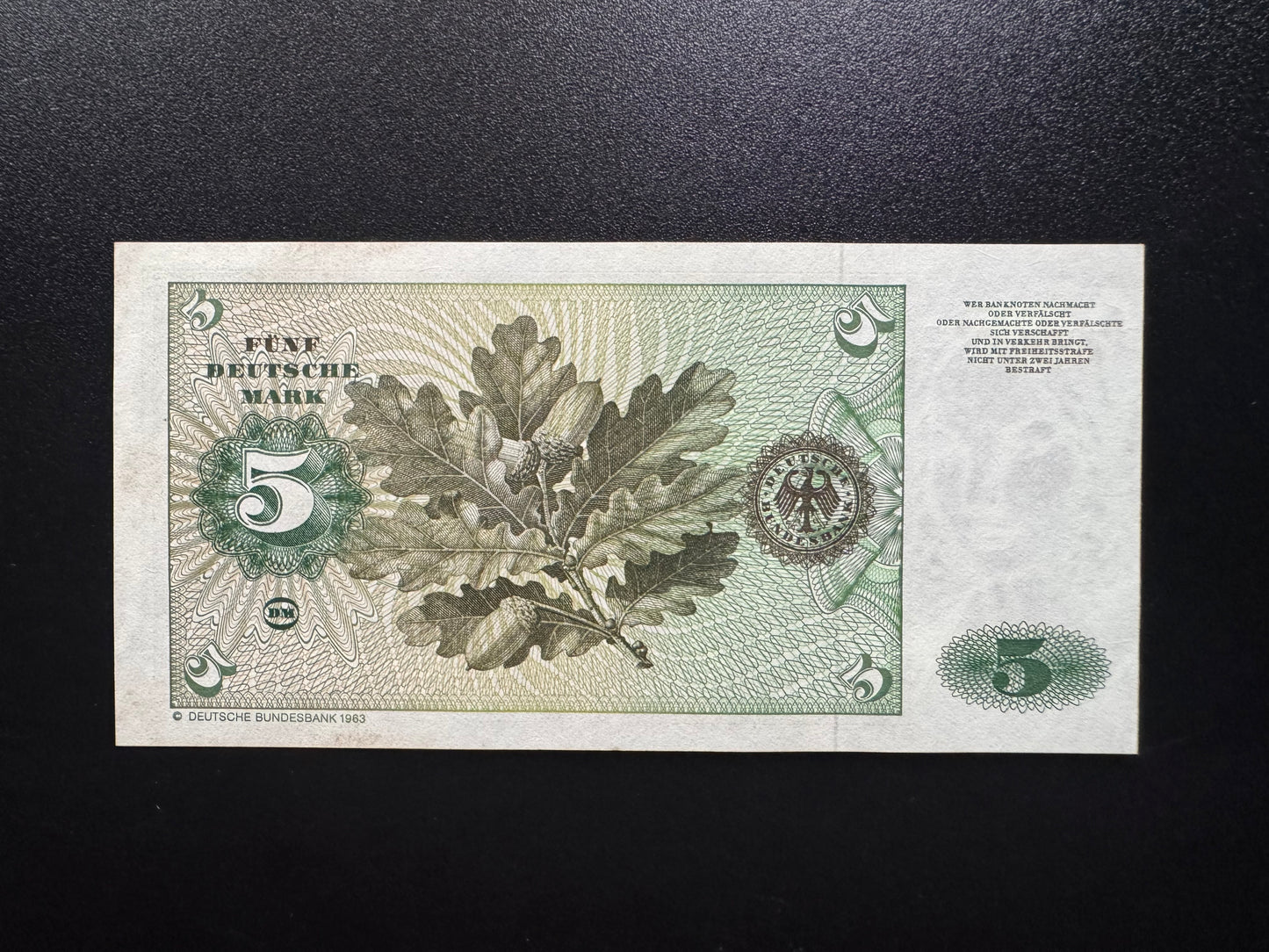 Germany5 Mark Banknote 1980 Old UNC-AUNC West Germany Paper Bank Bill P-30