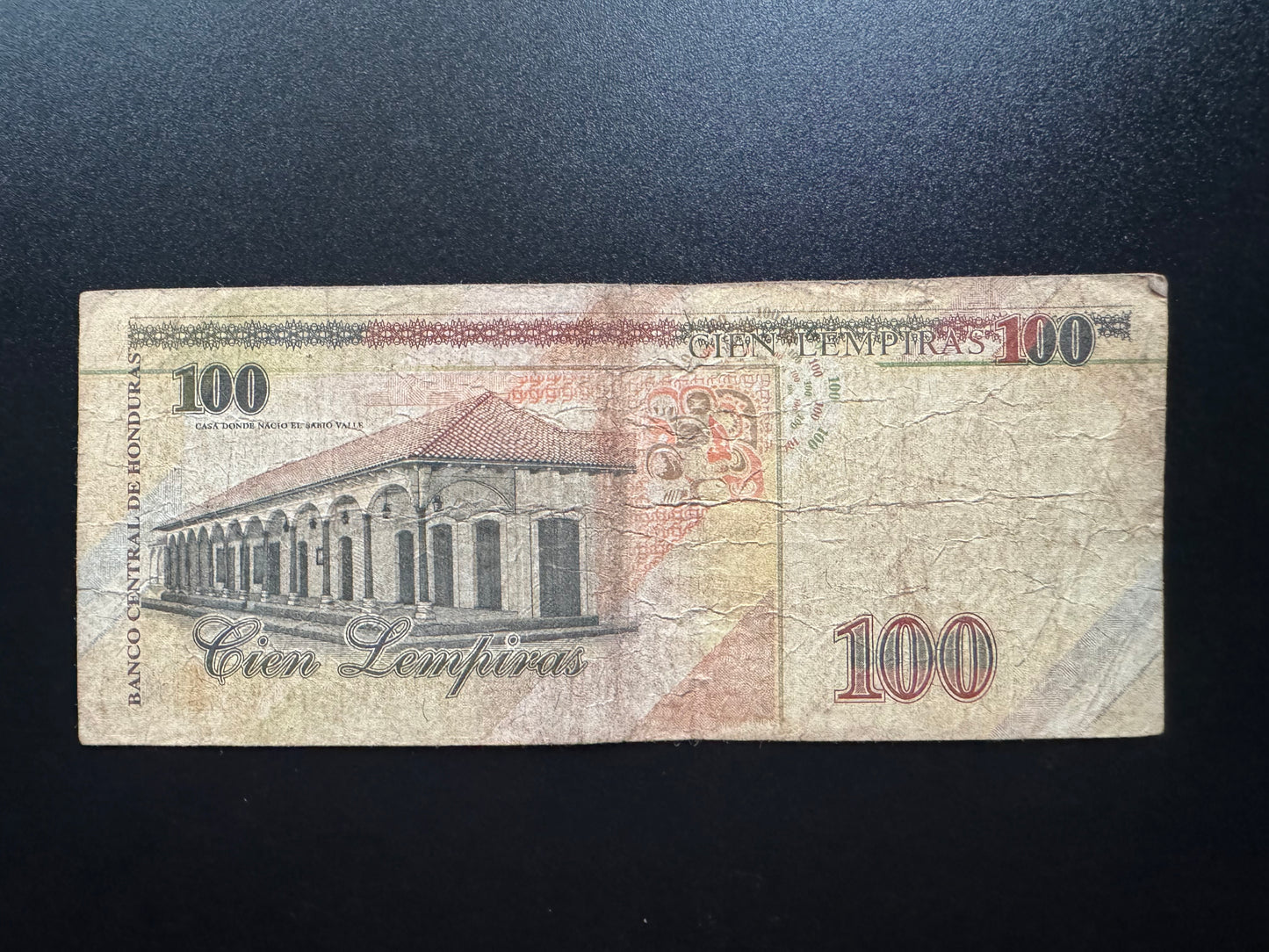 Honduras 100 Lempiras Banknote 2006 Old Circulated Paper Bank Bills P-77h