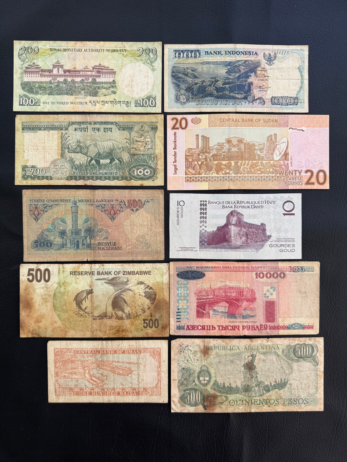 10 Pcs Mixed Collectible Banknotes | World Banknote Lot from 10 Different Countries – Set 04