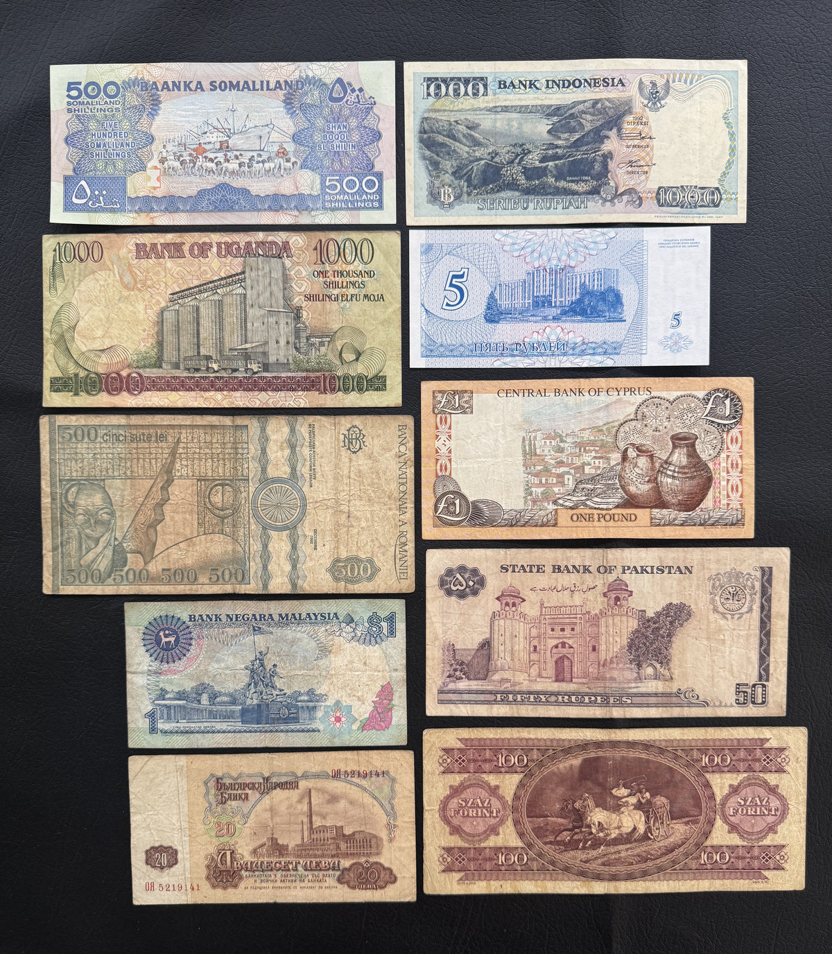 10 Pcs Mixed Collectible Banknotes | World Banknote Lot from 10 Different Countries – Set 10