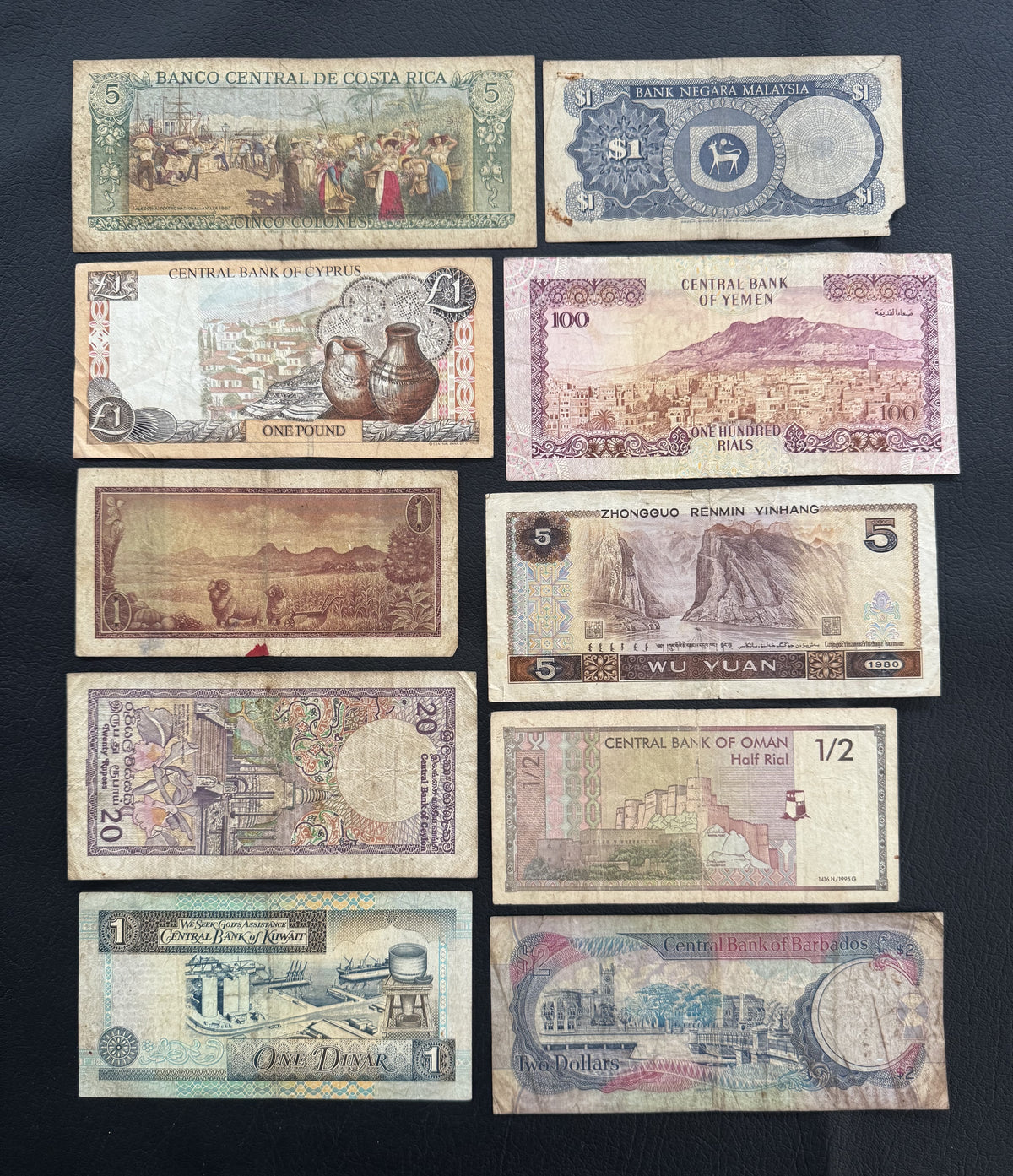 10 Pcs Mixed Collectible Banknotes | World Banknote Lot from 10 Different Countries – Set 23