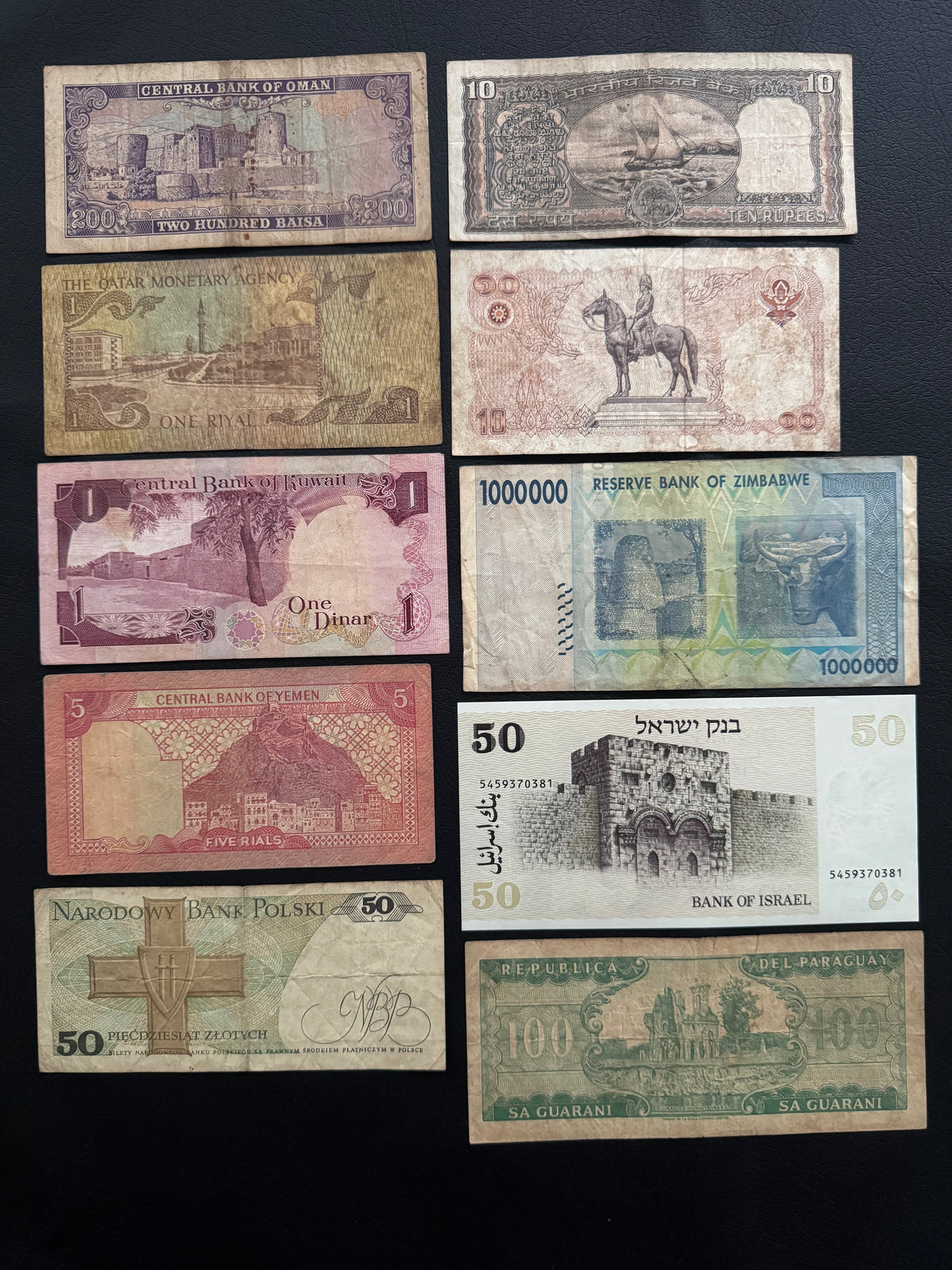 10 Pcs Mixed Collectible Banknotes | World Banknote Lot from 10 Different Countries – Set 36