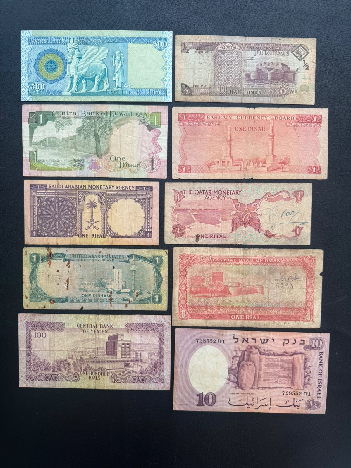 10 Pcs Mixed Arabic Collectible Banknotes | World Banknote Lot from 10 Different Countries – Set 44