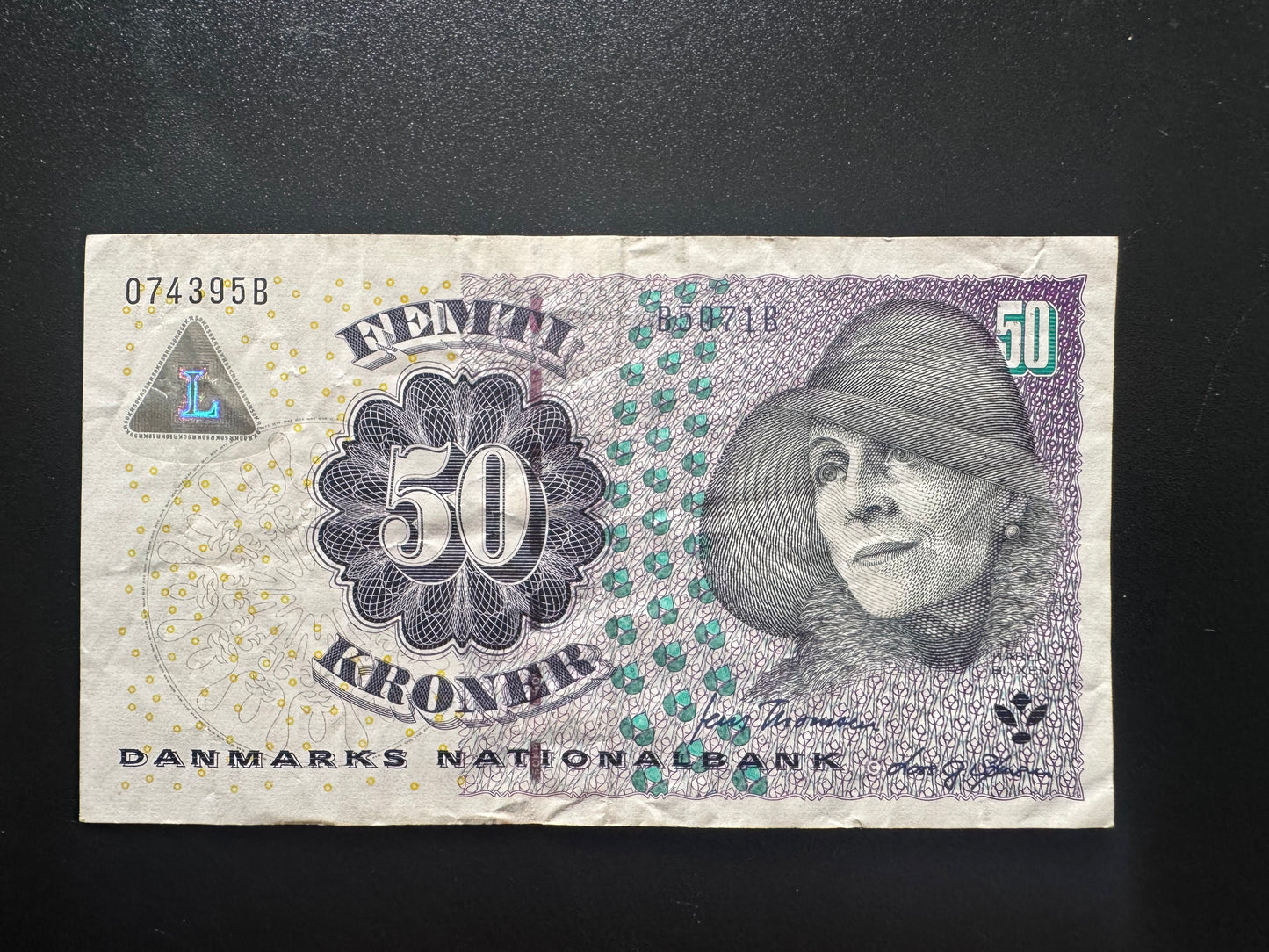 Denmark 50 Kroner Banknote 2006 Old Circulated Paper Money Bank Bills P-60c