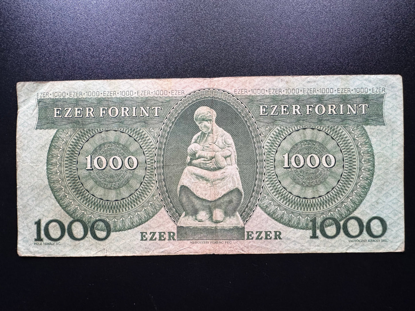 Hungary 1000 Forint Banknote 1983 old Circulated Paper Money Bank Bill p-173