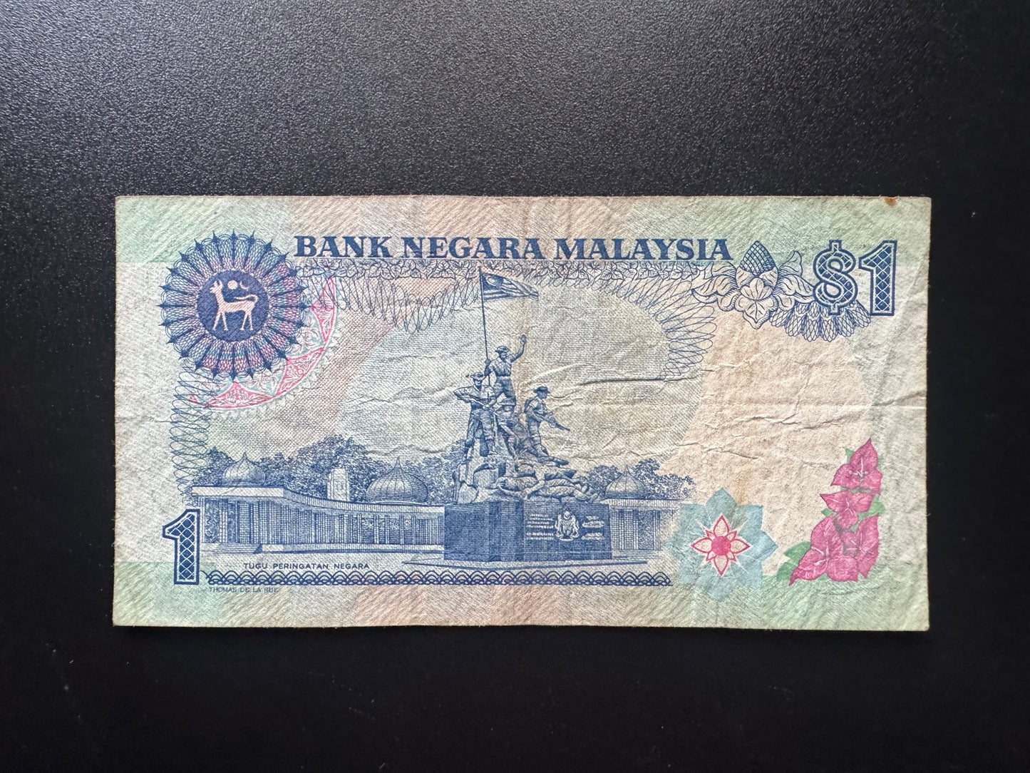 Malaysia 1 Ringgit 2 type Banknotes 1981-89 King Tuanku Abdul Circulated Bills 2 Pcs/Lot