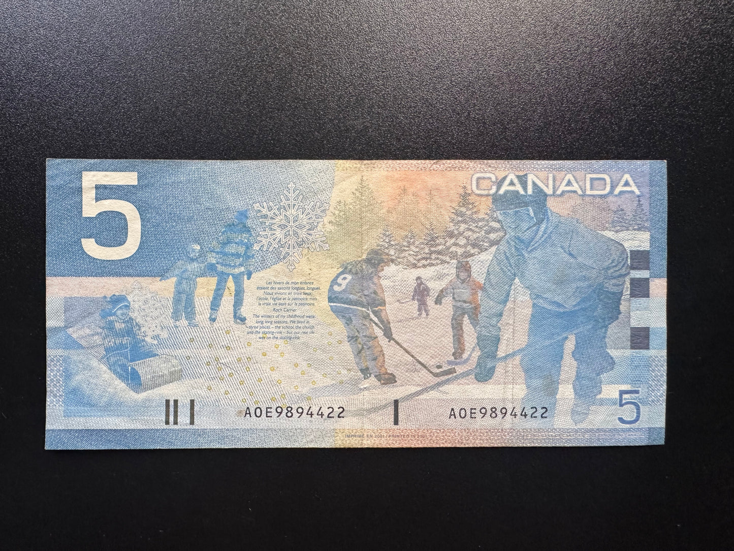 Canada 5 Dollars Banknote 2002 old VF CAD Paper Money Bank Bill