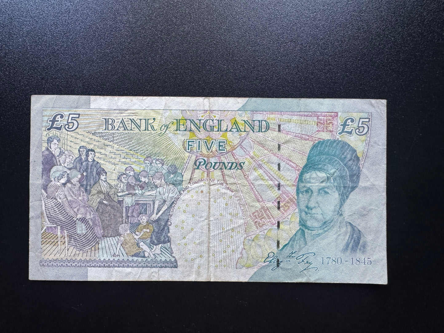England 5 Pound GBP Banknote 2002 old Circulated Paper Money Bank Bill P-391