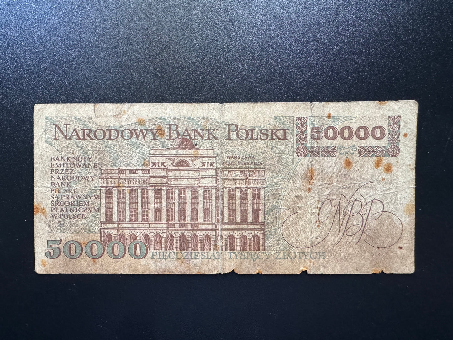 Poland 50000 Zloty Banknote 1993 Old Circulated Paper Bank Bill P-159