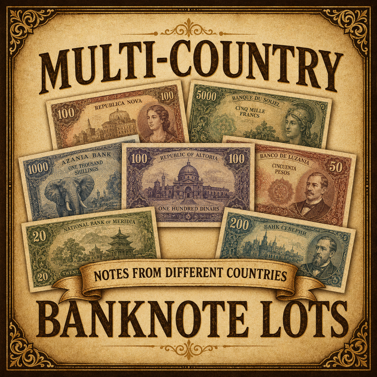 Multi-Country Banknote Lots