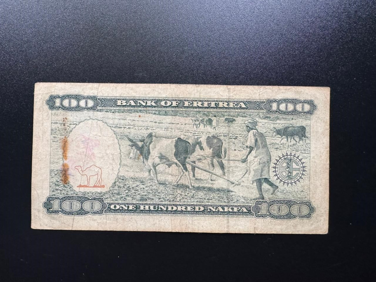 Eritrea 100 Nakfa Banknote 1997 Old Circulated Paper Money Bank Bills p-6