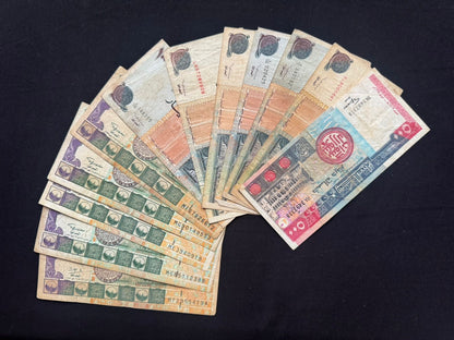 Sudan 100, 500, 1000 Dinars Banknotes old Bank Bills 12 Pcs / Lot