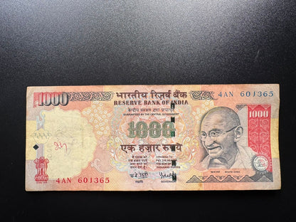 India 1000 Rupees Banknote 2006 Old Circulated Paper Money Bank Bill P-100e