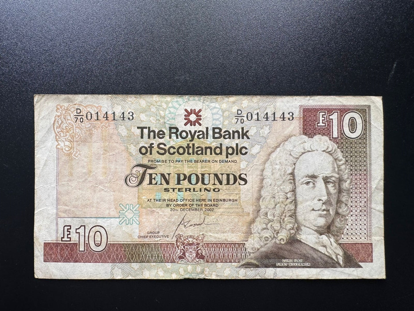 Royal Bank of Scotland 10 Pounds Banknote 2007 Old Circulated Bank Bills P-353b