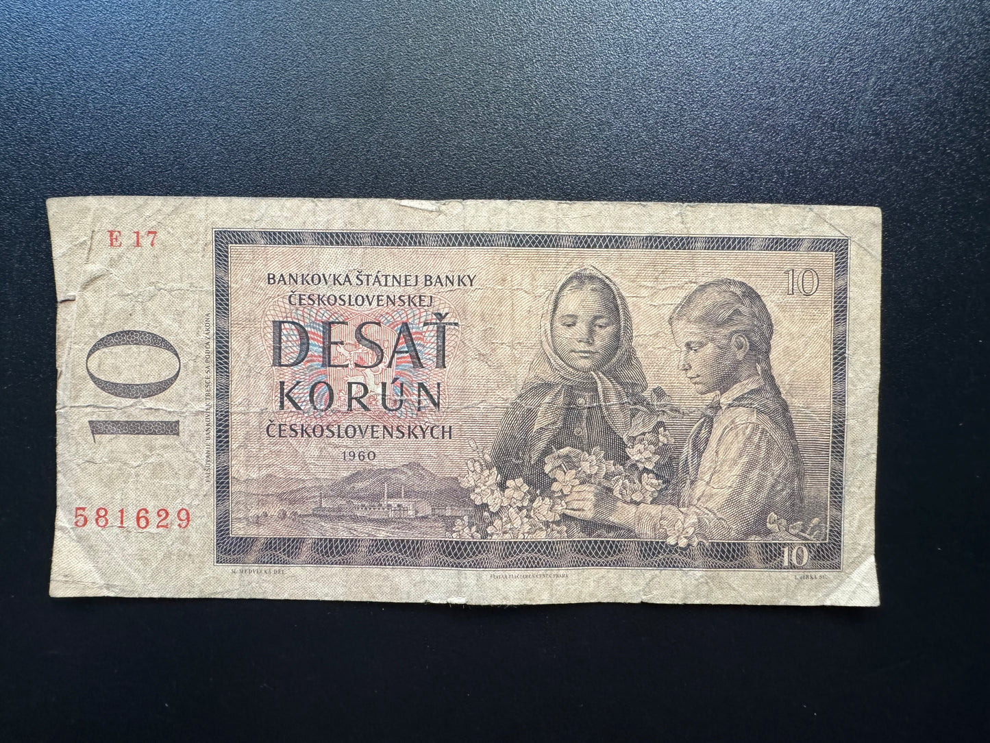 Czechoslovakia 10 Koruna Banknote 1960 old Paper Money Bank Bills P-88