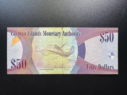 Cayman Islands 50 Dollars Collectible Banknote 2022 | Circulated | P-w46 | 25th Anniversary