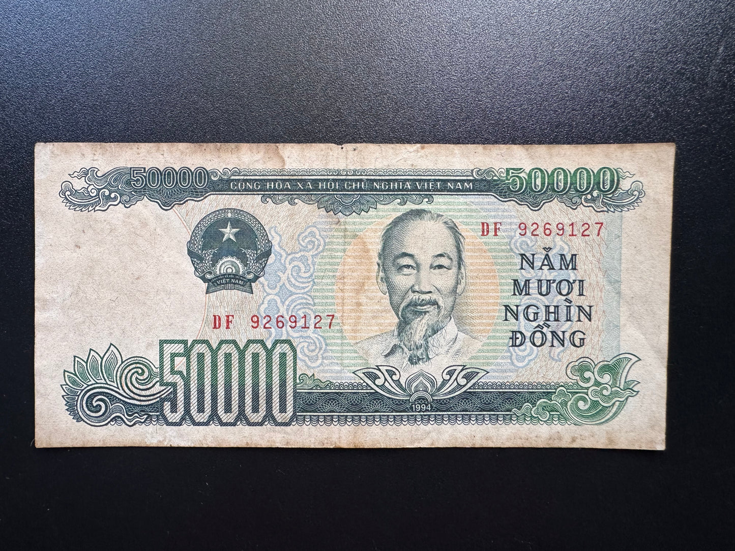 Vietnam 50000 Dong Banknote 1994 old Circulated Paper Money Bank Bills P-116