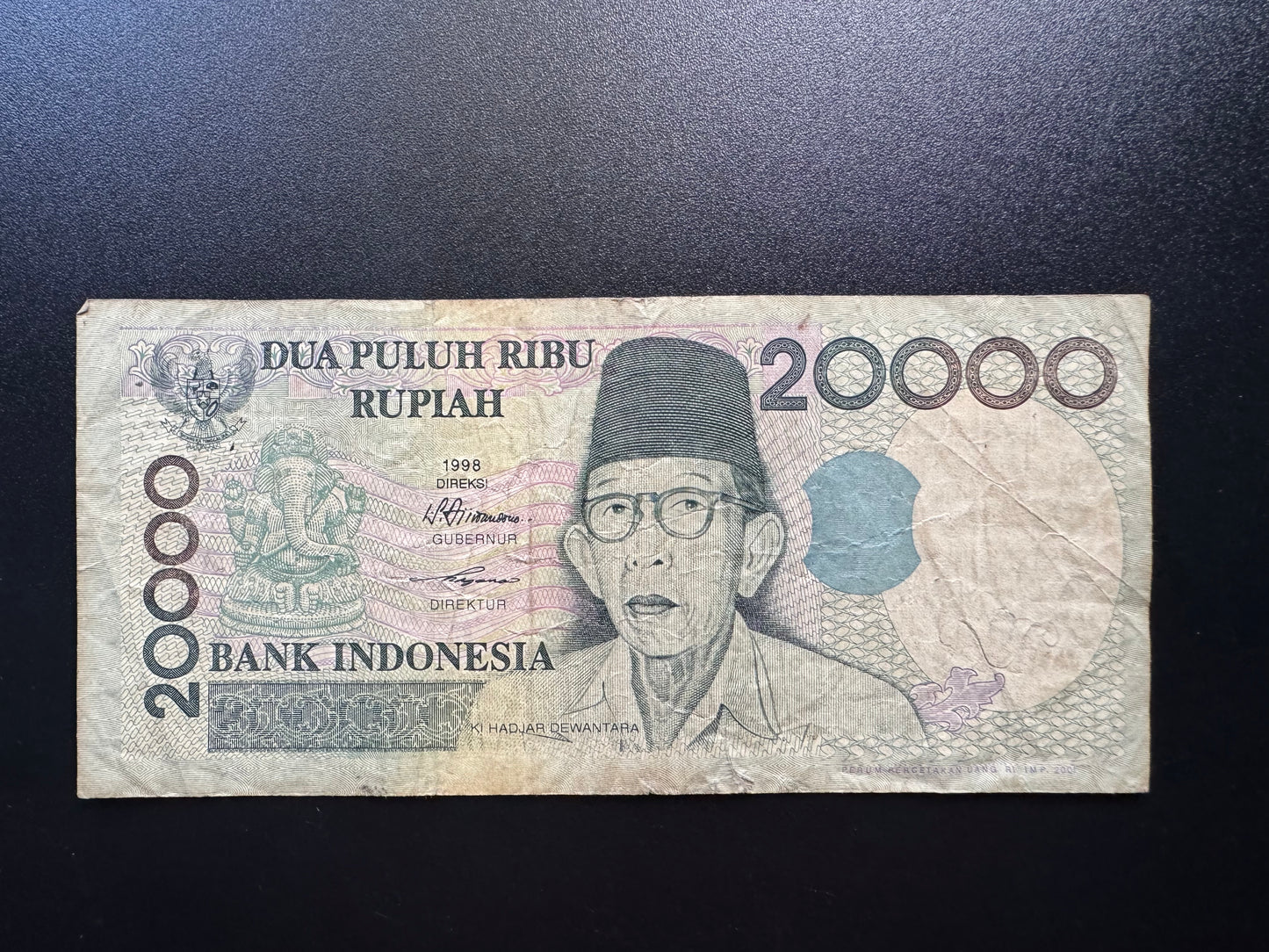 Indonesia 20000 Rupiah Banknote 1998 Old Circulated Paper Money Bills p-138