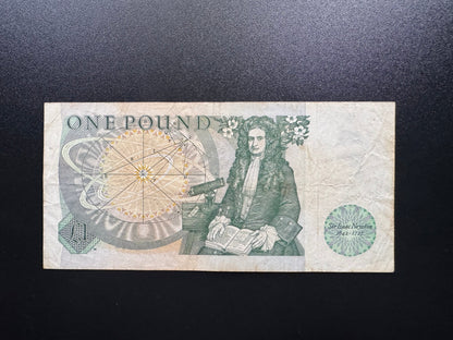 England 1 Pound GBP Banknote 1984 old Circulated AZ- Prefix Bank Bill P-377b