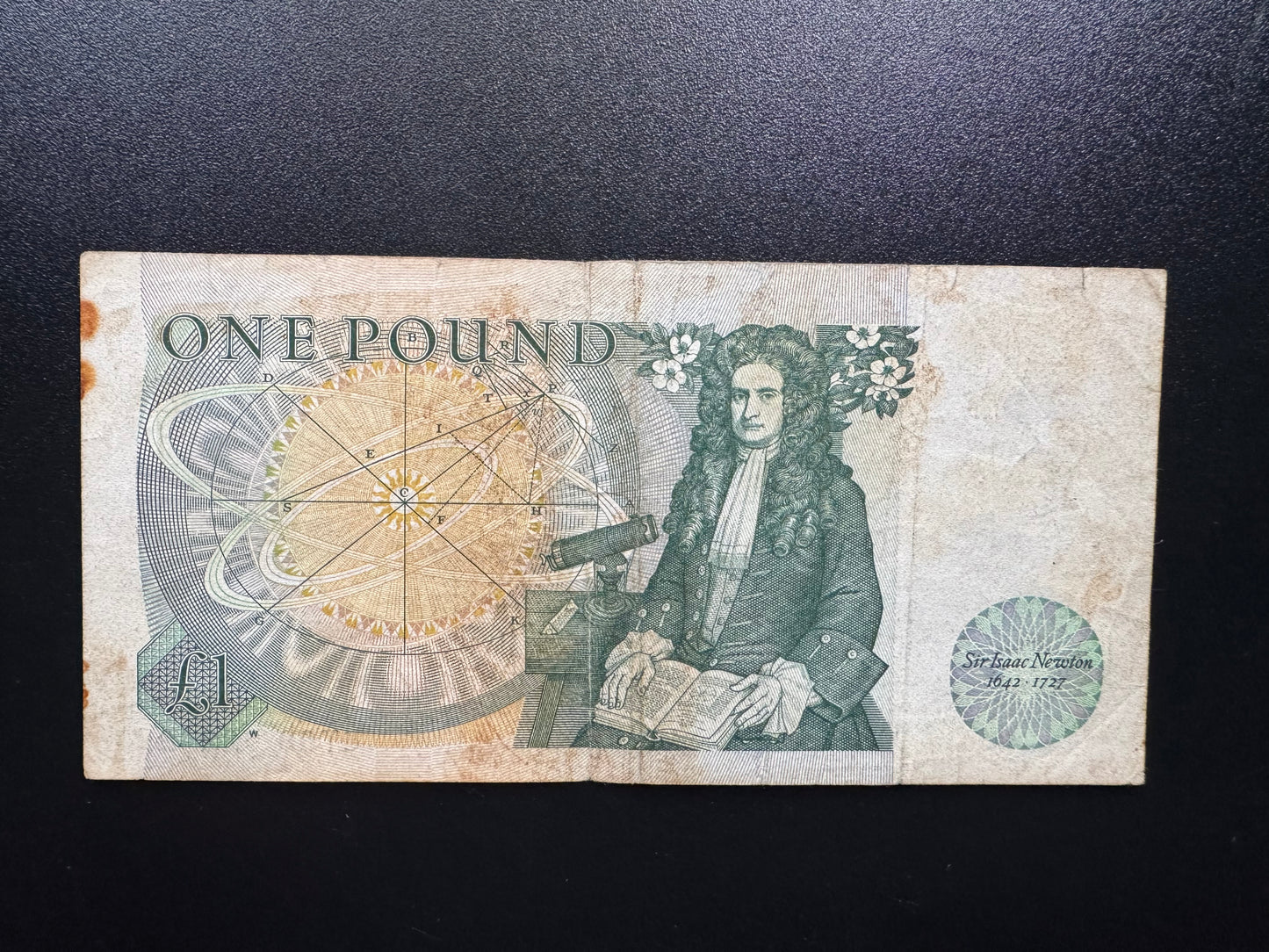 England 1 Pound GBP Banknote 1984 old Circulated Paper Money Bank Bills P-377b