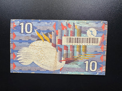 Netherlands 10 Guldens Banknote 1997 Old Circulated Paper Money Bank Bills P-99