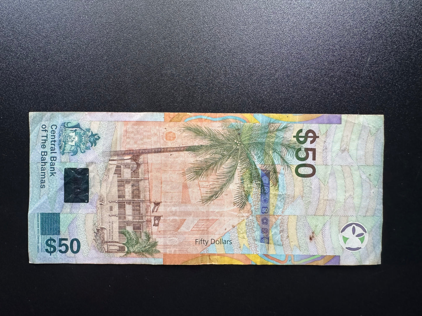 Bahamas 50 Dollars Banknote 2019 Circulated Paper Money Bank Bill P-w81