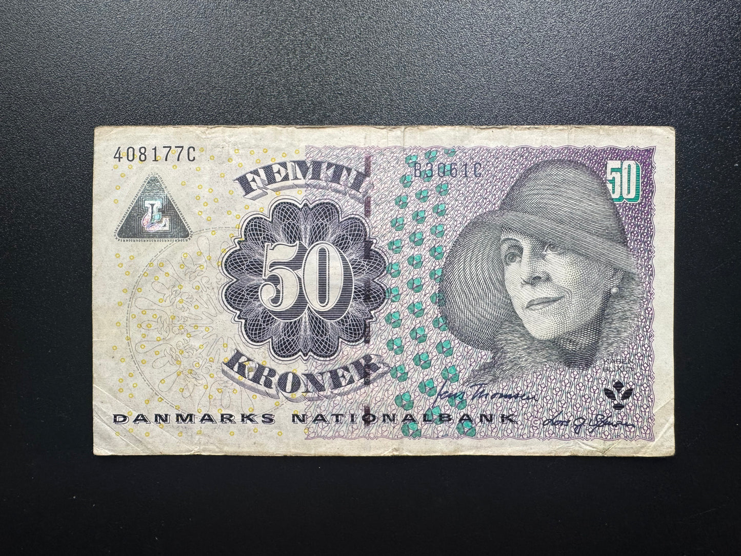 Denmark 50 Kroner Banknote 2006 Old Circulated Paper Money Bank Bills P-60c(1)