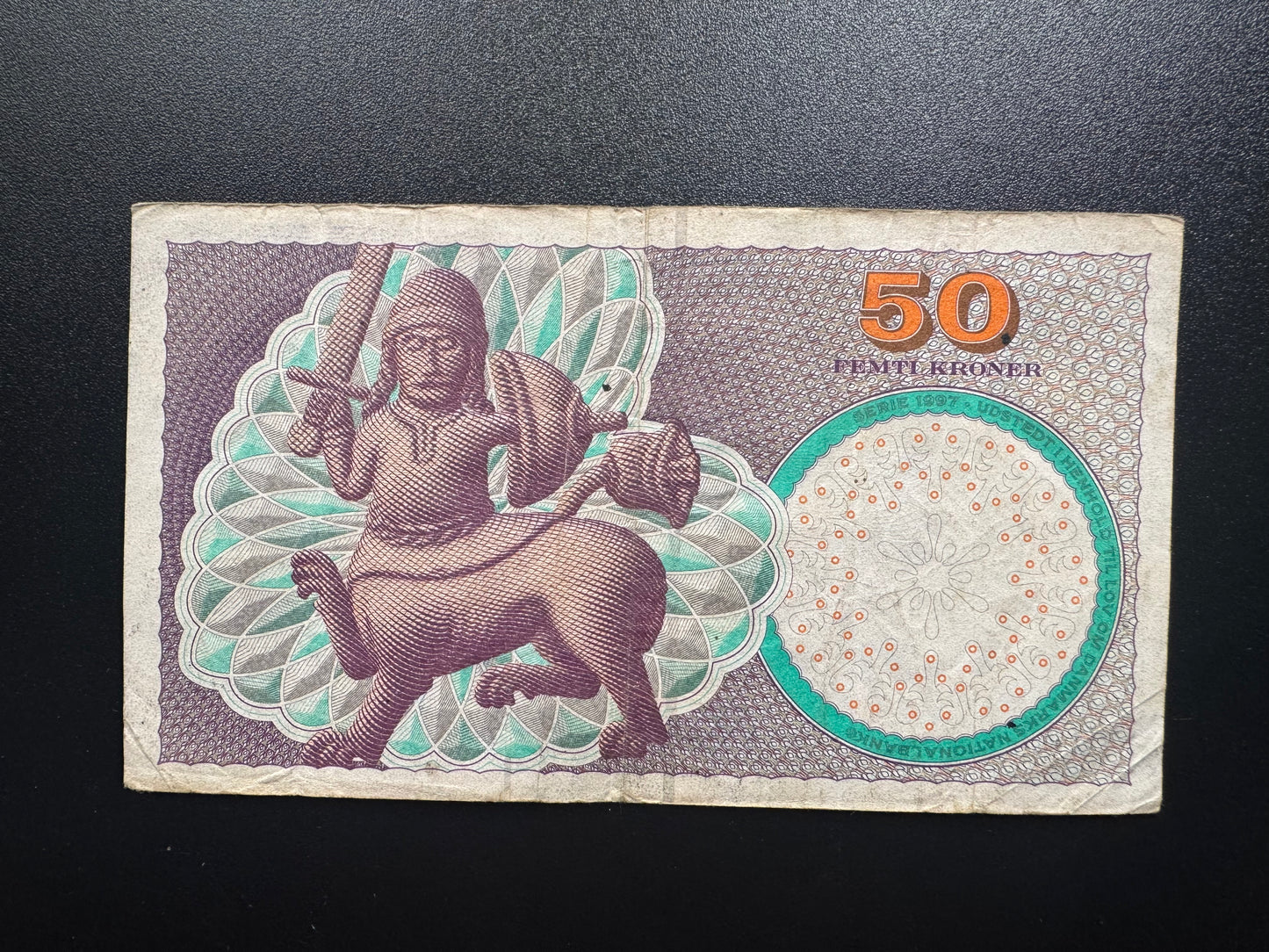 Denmark 50 Kroner Banknote 2006 Old Circulated Paper Money Bank Bills P-60c(1)