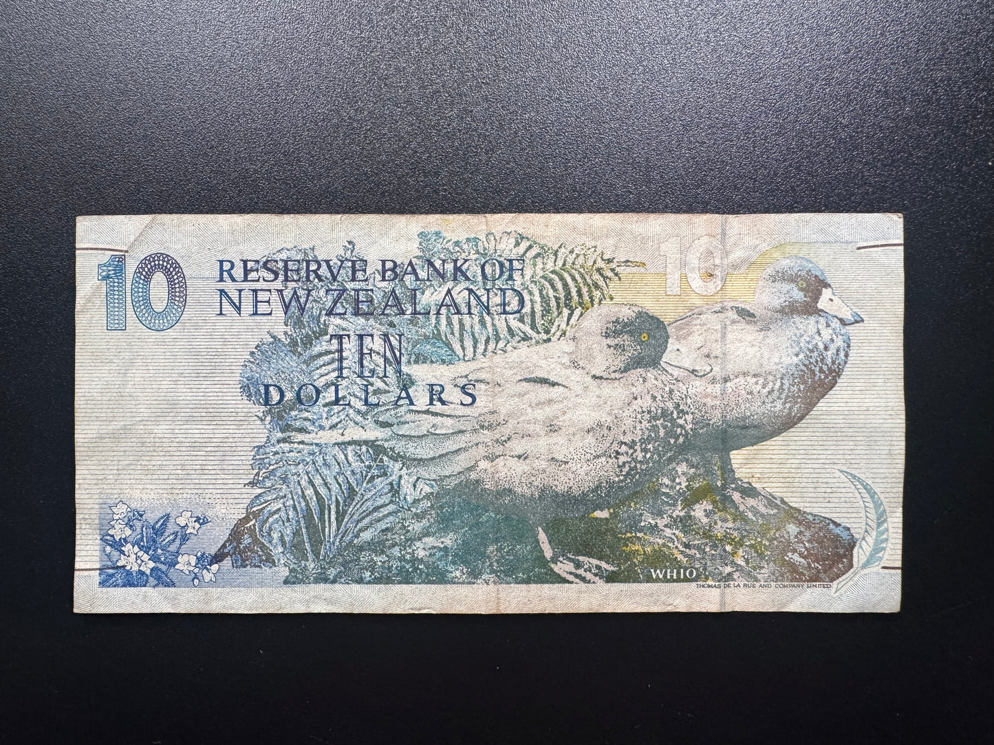 New Zealand 10 Dollars Banknote 1992 ND Old Circulated Paper Bank Bill P-178