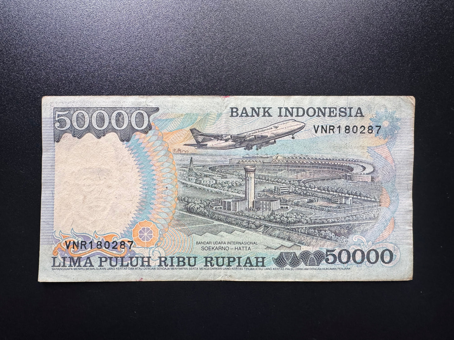 Indonesia 50000 Rupiah Banknote 1995 Old Commemorative Paper Bank Bill P-136