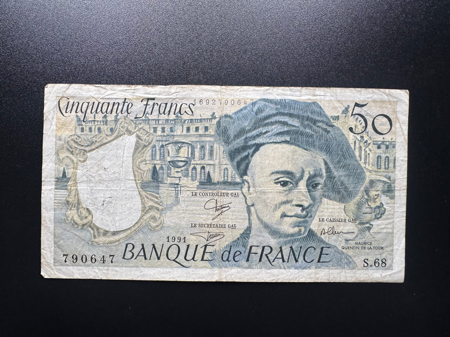 France 50 Franc Banknote 1991 old Circulated Paper Money Bank Bill Note P-152