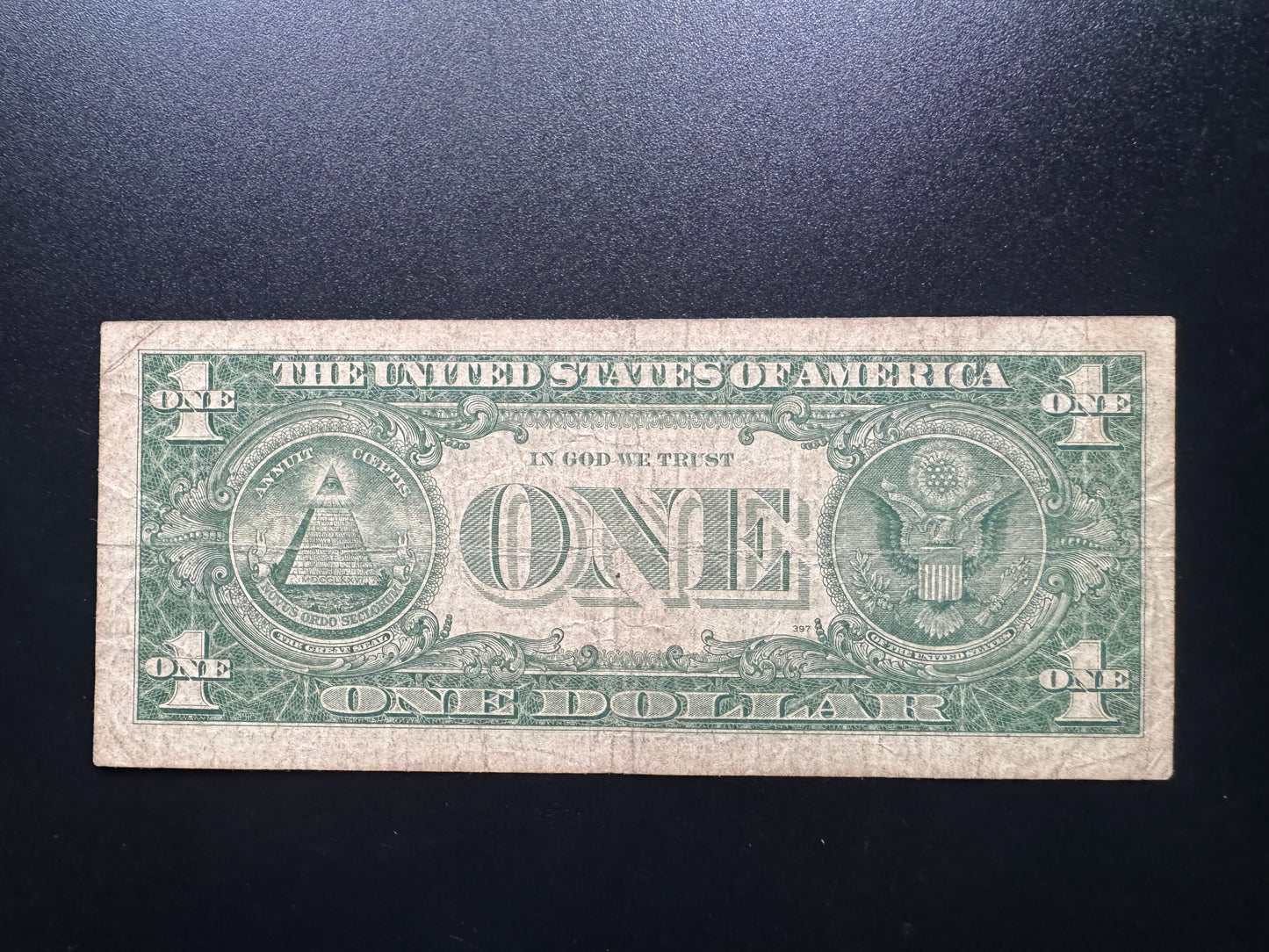 US $1 Dollar 1957-B Old Circulated SILVER CERTIFICATE USA Banknote Bank Bill
