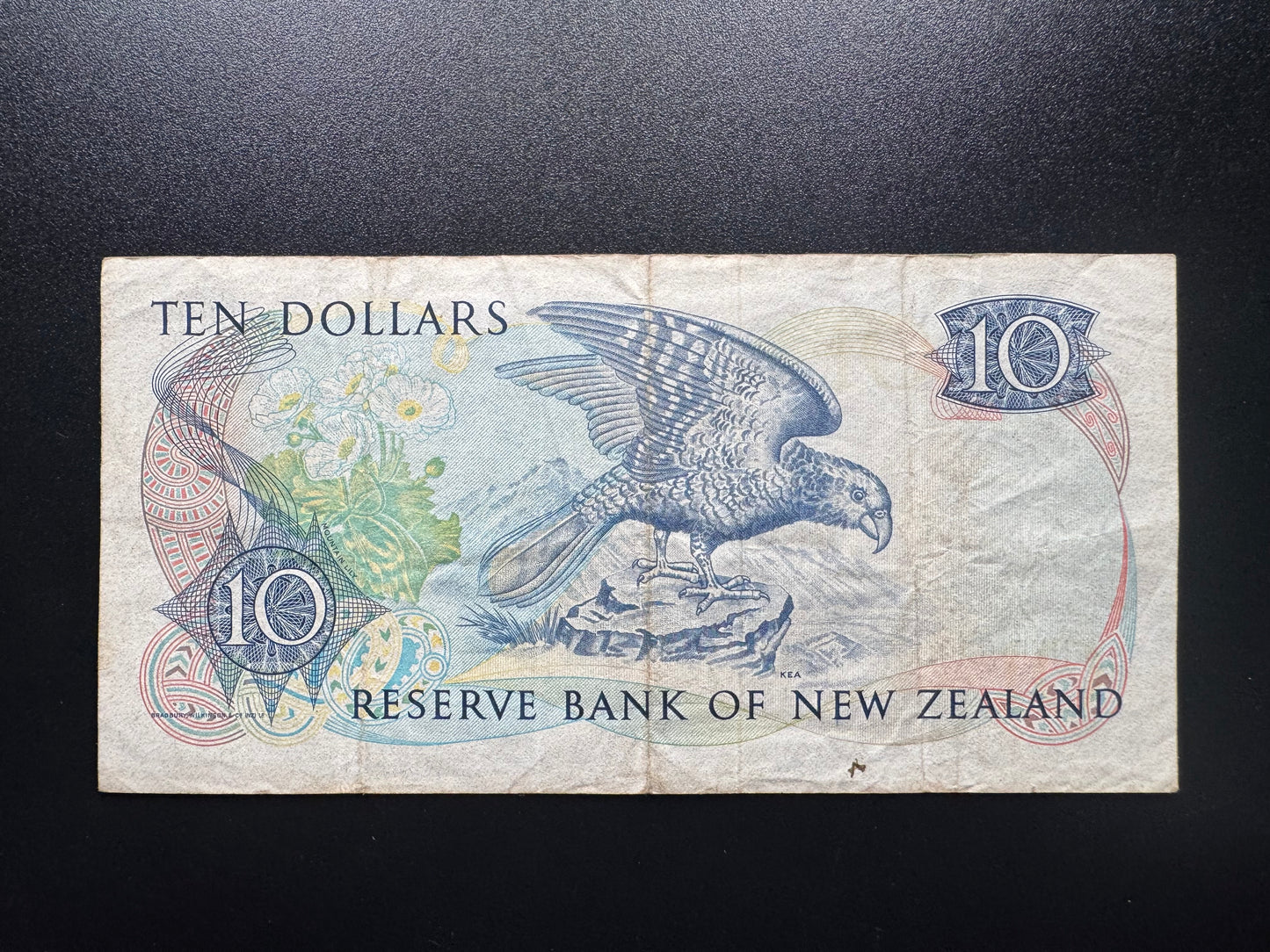 New Zealand 10 Dollar Banknote ND 1981-92 Old Paper Money Bank Bill P-172