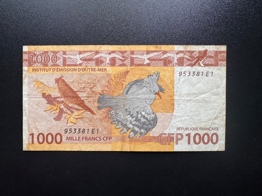 French Pacific Territory 1000 Francs Banknote 2014 CFP Bill Paper Note P-6(2)